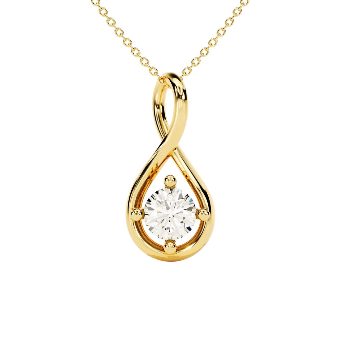 14k Solid Gold high quality Infinite Pendant