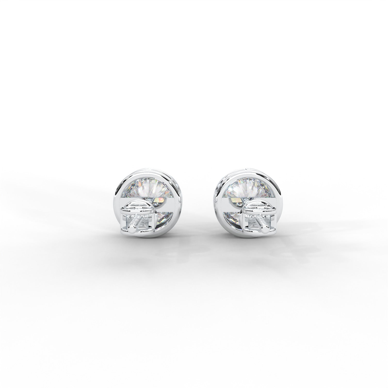 14K White Gold, 2.0 hotsell Ct Colorless Moissanite Earring, Bezel Set Earring, Classic Daily Wear Earring, Stud Earring, Moissanite Earring For Her